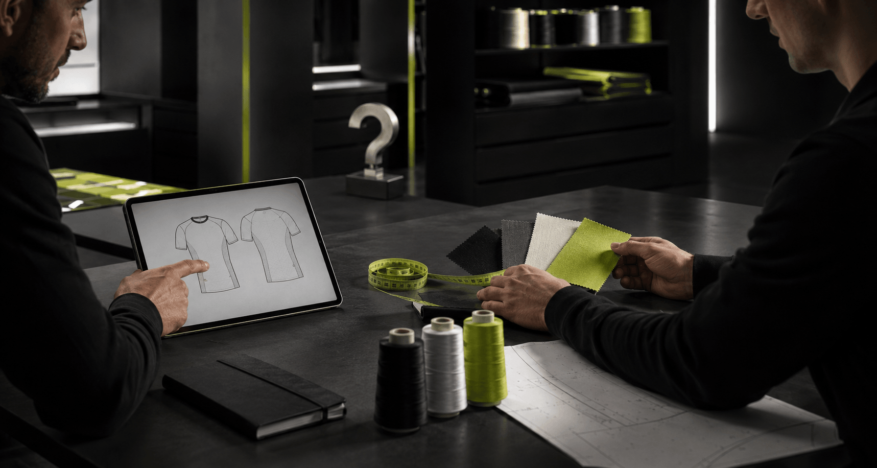 Athlete training in performance sportswear